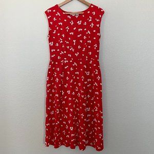 Boden | Red A-line scoopneck dress